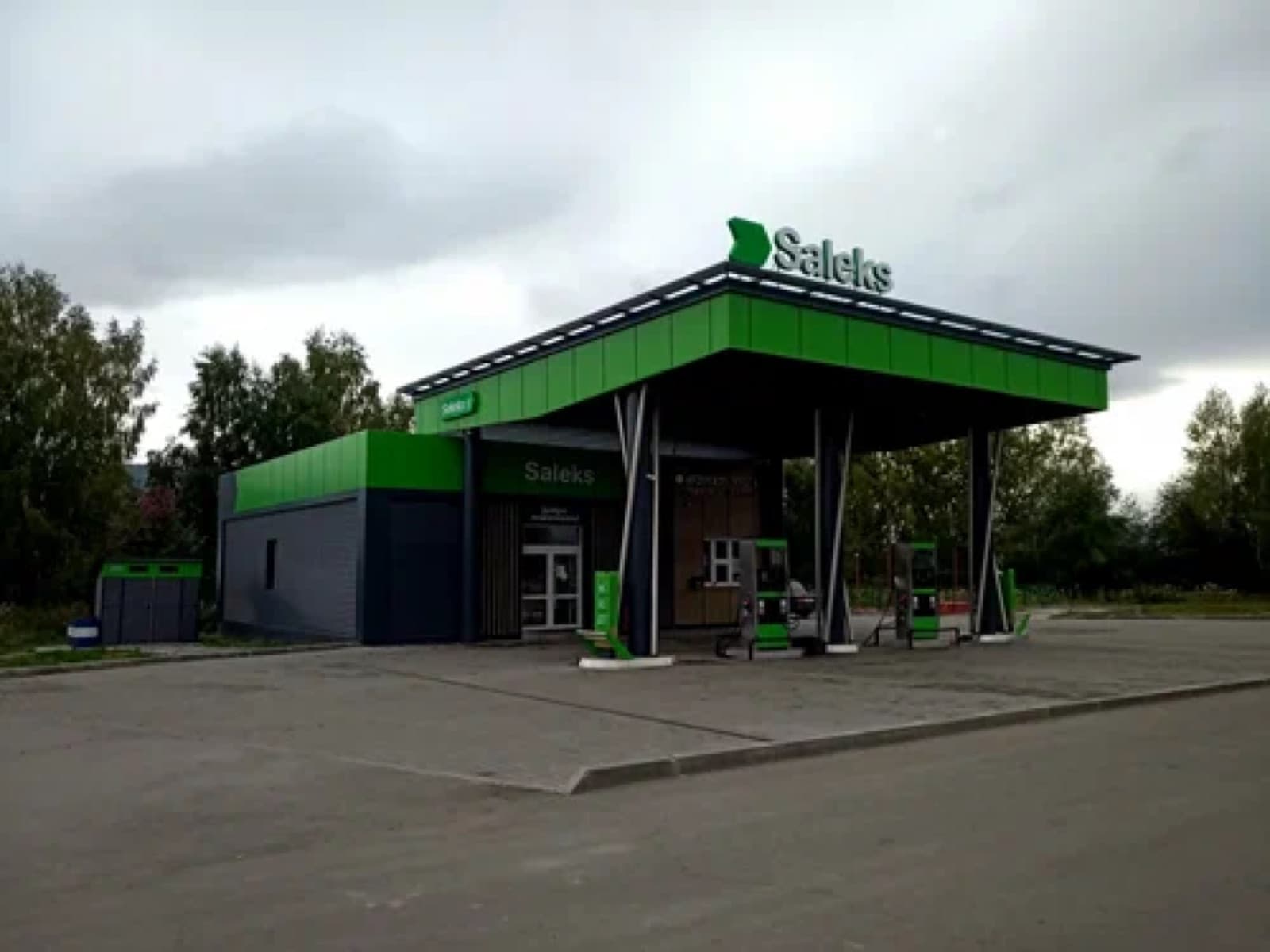 Заправочная станция «Saleks» на трассе к Усть-Коксе